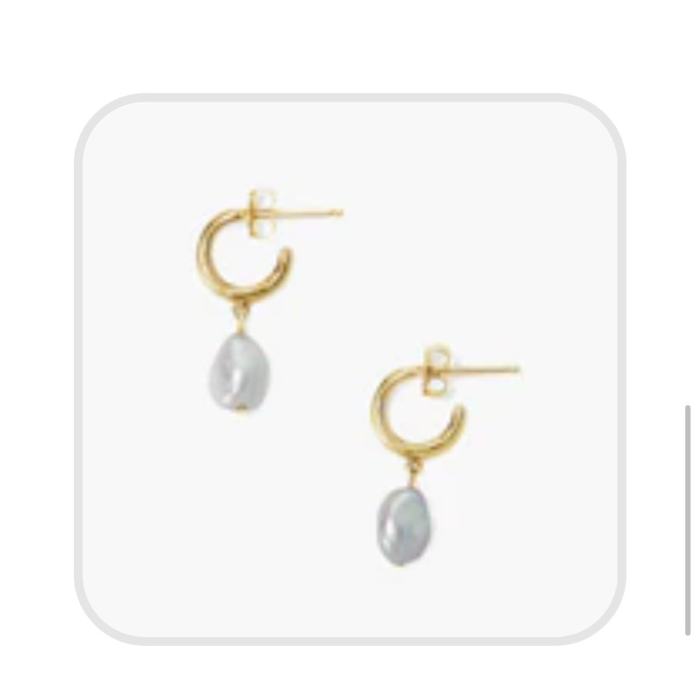 Chan luu pearl hoop earrings